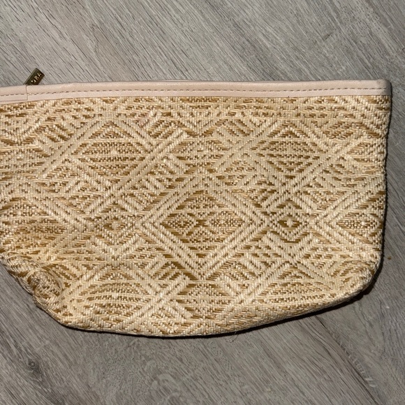 Sephora Handbags - 2/$15 Sephora Elegant Tan Woven Makeup Bag